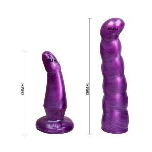 Arnés doble penetración morado 18