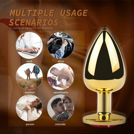 PLUG DE ACERO DORADO
