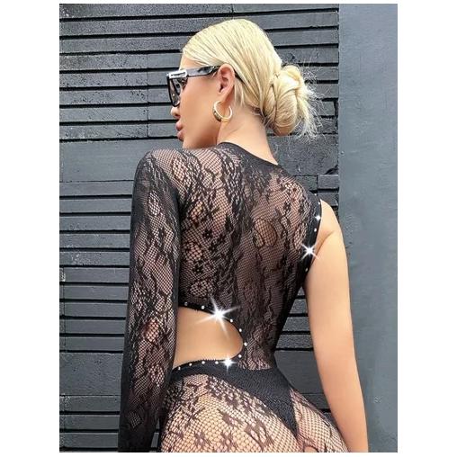 Enterizo Con Brillos, Hermosa Malla