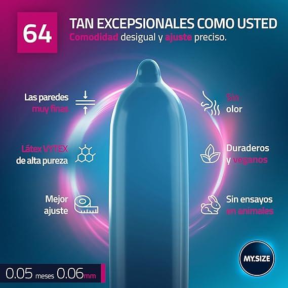 Condones My Size talla 64 - x3 uni