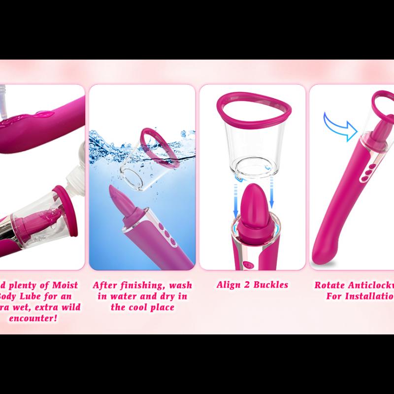 vibrador y succionador con lenguita