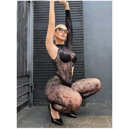 Enterizo Con Brillos, Hermosa Malla
