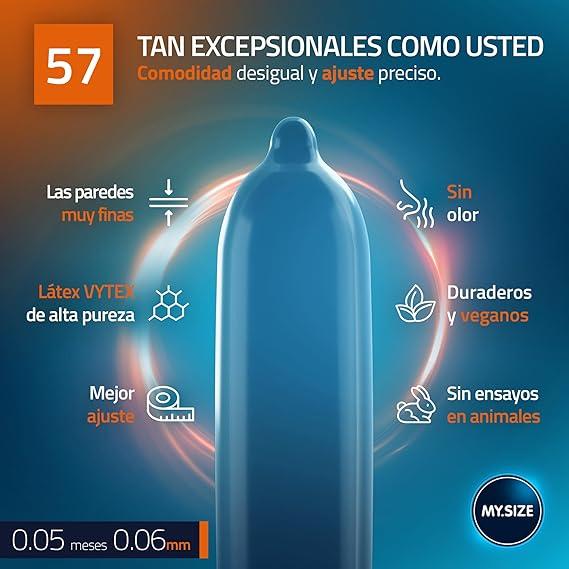 Condones My Size talla 57 - x3 uni