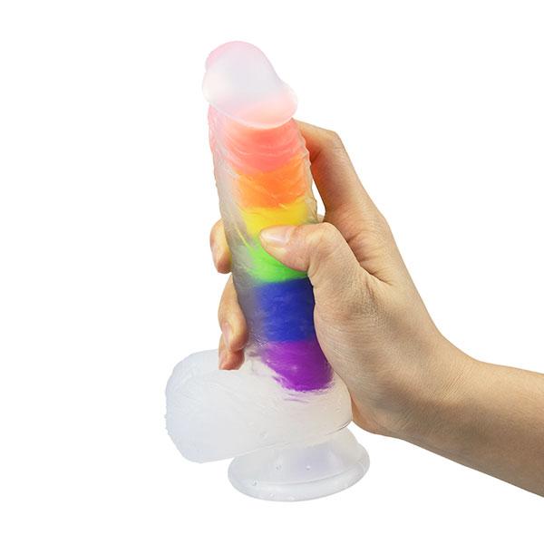 DILDO JELLY COLOR REAL  6 "
