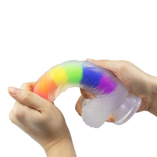 DILDO JELLY COLOR REAL  6 "
