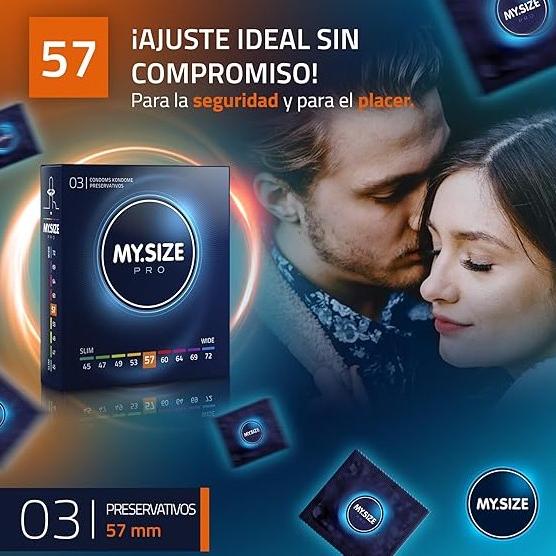 Condones My Size talla 57 - x3 uni