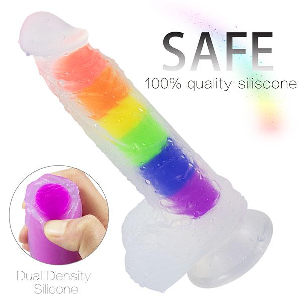 DILDO JELLY COLOR REAL  6 "