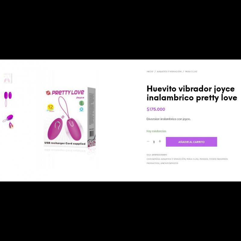 Huevito vibrador Joyce inalámbrico