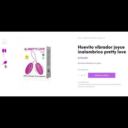 Huevito vibrador Joyce inalámbrico