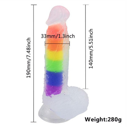 DILDO JELLY COLOR REAL  6 "