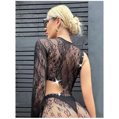Enterizo Con Brillos, Hermosa Malla