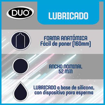 Condón Duo Lubricado X3und