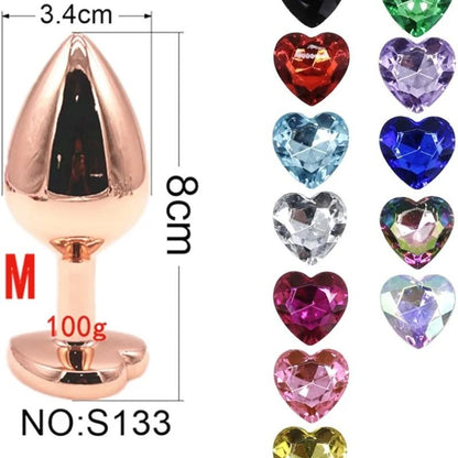 Plug anal oro Rosa talla S